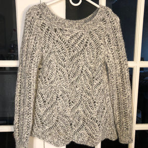 Loft Light Gray Knit Sweater